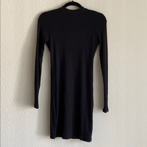 Black mini long sleeve dress